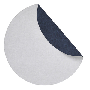 Set di 4 tovagliette rotonde in denim Mode Living Chic, in vinile senza ftalati, lavabili - Product Image 3