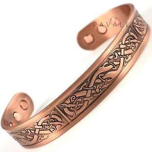 Pulsera magnética de cobre con nudo celta y seis imanes recomendada por médicos para yoga, meditación, cuidado de la piel y regulación sanguínea - Product Image 2