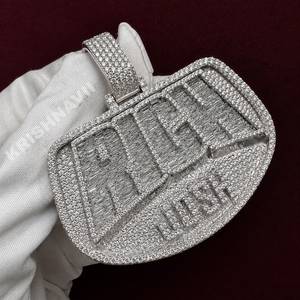 VVS Moissanite Diamond Custom Memory Hip Hop Pendant Luxury Iced Out Jewelry <b>Personalized</b> Silver Necklace Charm For Men Women - Product Image 3