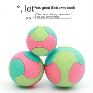 Jouet pour animaux de compagnie, balle en TPR durable, résistante aux morsures, balle rebondissante de couleur unie, jouet interactif pour soulager l'ennui, jouet d'entraînement pour chien - Product Image 5