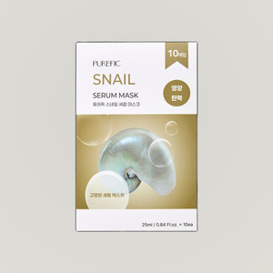 มาส์กหน้าเกาหลี K-Beauty Purepik Snail Serum Mask 10 แผ่น ผลิตในเกาหลี บำรุงผิวหน้า ลดเลือนริ้วรอย - Product Image 3
