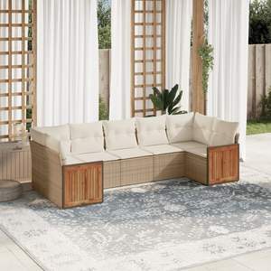 Conjunto de Sofás de Jardín Color Beige - Product Image 1