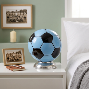 Custom Aluminium Football Cremation Urn Wholesale Adult Human & Pet Memorial Ash Urns Handcrafted Funeral Decorative Unique Urns - Product Image 5