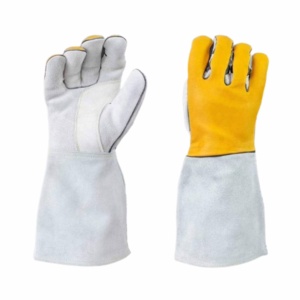 Guantes de Soldadura TIG de Cuero Reforzado con Logotipo Personalizable, Protección de Manos para Seguridad Industrial y Bomberos - Product Image 1