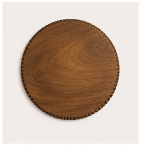 Assiette de service en bois artisanale de luxe, plateau en bois sculpté à motifs floraux vintage pour la décoration de table de mariage et les événements de dîner formels - Product Image 3