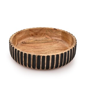 Tazón de Madera de Nogal Negro Hecho a Mano al por Mayor |   Diseño Moderno |   Moradabad - Product Image 4