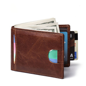 กระเป๋าสตางค์หนังผู้ชายคุณภาพสูง ดีไซน์บางเฉียบ ป้องกัน RFID ผู้ผลิตขายส่ง รับผลิตตามแบบ OEM สร้างแบรนด์ได้ สำหรับส่งออก ขายในราคาถูก - Product Image 3