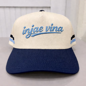 Custom Logo 3D Puff Snapback Caps Pre Curved Gorras Mid Profile Snapback Caps Holes Mixed Rope for Fashionable Casual - Product Image 1