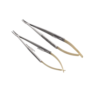 Portaagujas Profesional Castroviejo TC 18cm Recto Curvo de Carburo de Tungsteno y Acero Inoxidable, Juego de Microinstrumentos Manuales - Product Image 5
