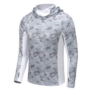Sweat à capuche camouflage à manches longues pour homme, vêtement de pêche, pull-over, 100% polyester respirant par Massee Sports MS-0926-4 - Product Image 4