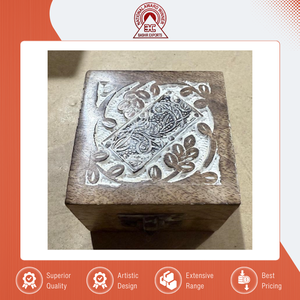 Top Notch Quality Leading Supplier Selling Eco-Friendly Mango Wood <b>Box</b> Rectangle Shape Engraved Wooden Carved <b>Storage</b> <b>Box</b> - Product Image 2