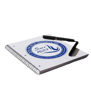 Cuaderno Espiral Zeta Phi Beta Azul y Blanco, Diario de la Hermandad Griega, Cuaderno Escolar Universitario, Bloc de Notas Resistente - Product Image 2