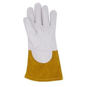 Full Grain Goatskin TIG Welding <b>Gloves</b> <b>Long</b> Cuff Durable Heat Resistant Forearm Protection Customize High Quality Safety <b>Gloves</b> - Product Image 3
