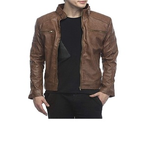 Chaquetas de Cuero para Motociclistas, Casuales, Negras, de Alta Calidad, Talla Grande para Hombre, Chaquetas de Cuero Vegano Personalizadas y Elegantes para Hombre - Product Image 4