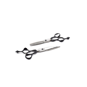 Professional Japanese Stainless Steel Salon <b>Scissors</b> 6pcs Hair Thinning Straight Tool Colorful Handle Beauty Styling Tool - Product Image 5