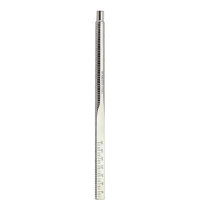 Poignée de miroir hexagonale solide avec embout conique et échelle de mesure, instrument dentaire en acier inoxydable certifié CE - Product Image 1