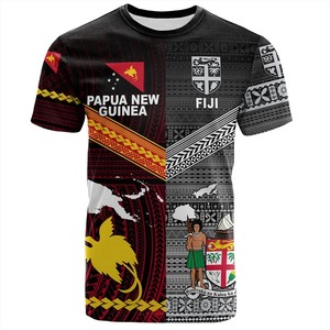 T-shirt à manches courtes pour homme personnalisé, motif géométrique bleu, col rond, coupe classique, design imprimé décontracté, tribal polynésien, Samoa, Fidji - Product Image 2