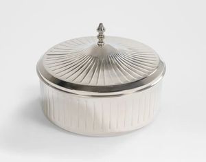 Round Stainless Steel Casserole With <b>Lid</b> Minimalist Design Durable Metal Food Serving Dish Hotpot Food Warmer Middle East Style - Product Image 1