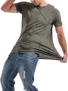 T-shirt décontracté pour homme, best-seller, 100 % coton tricoté, manches courtes, imprimé, anti-boulochage, écologique, fabriqué au Bangladesh - Product Image 2