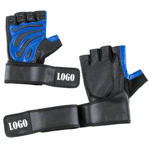 <b>Half</b> Finger Cross Fit Training Gloves Neoprene Fitness Workout Gym Gloves With Palm Protection Anti <b>Slip</b> Padded For Men - Product Image 4