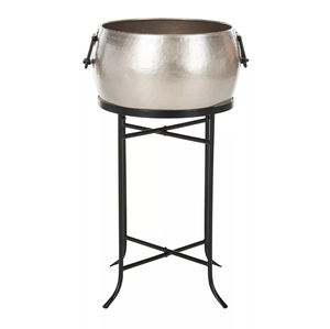 Round Galvanized Metal Beverage Tub With Iron <b>Stand</b> <b>Drink</b> Cooler Ice Bucket For Parties Beer Wine Outdoor Tub In Great Price - Product Image 5