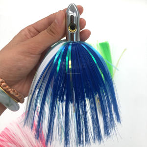 Pêche de haute qualité Ilander Teasers Flasher Leurre Chrome Laiton Tête en plastique et jupe en nylon Grand jeu Pêche au thon Pêche à la traîne Leurre - Product Image 4