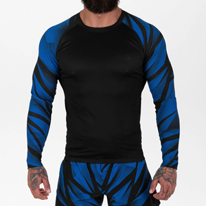 Professional NAQQASH SPORTS Rash Guards Athletic <b>Compression</b> Fit Lightweight Stretch Polyester/Nylon UPF50+ Quick Dry Breathable - Product Image 2