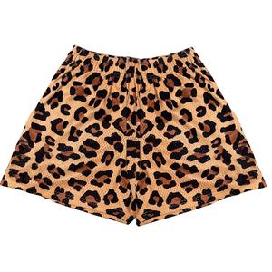Pantalones cortos deportivos de malla de poliéster sueltos informales de calle alta para hombre, ropa de calle de verano, pantalones cortos deportivos con estampado de leopardo para hombre - Product Image 4