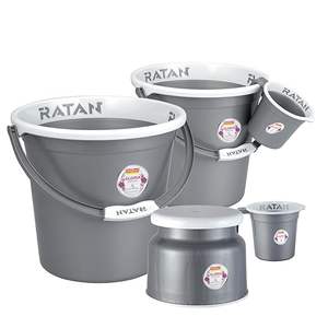 ชุดห้องน้ำพลาสติก 5 ชิ้น แพ็คคอมโบ ถังขนาด 18 ลิตร และ 20 ลิตร เก้าอี้นั่งอาบน้ำโนวา แพทลา 107 แก้วอาบน้ำกลอเรียแบบเรียบ 1 ลิตร จำนวน 2 ใบ - Product Image 5