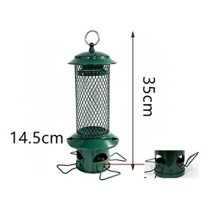 Mangeoire suspendue pour oiseaux sauvages avec filet métallique - Product Image 4