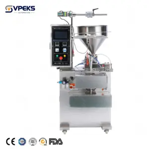 VPEKS Vertical 4 Side Seal Paste/Liquid Packing Machine Sauce Sachet Pouch Filling Sealing Packaging System