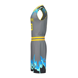 Ensemble de maillots de basket-ball personnalisés par sublimation, uniforme d'entraînement personnalisé, kit complet, design de maillot de basket-ball - Product Image 2