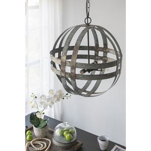 Lampada a sospensione zincata a 4 luci a catena regolabile per sala da pranzo da cucina ingresso ingresso-lampadina non inclusa - Product Image 1
