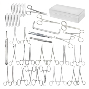 Kit chirurgical Farhan Co Spay 10 pièces, packs vétérinaires de base, laparotomie majeure, acier inoxydable, réutilisable, stérilisable, ISO/CE - Product Image 1