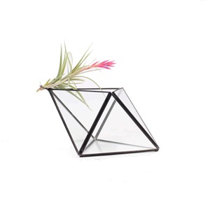 Terrario de Vidrio Inspirado en una Gran Casa con Base Metálica Resistente, Pieza Decorativa Moderna para el Hogar, Ideal para Exhibición de Plantas de Interior y Regalos - Product Image 6