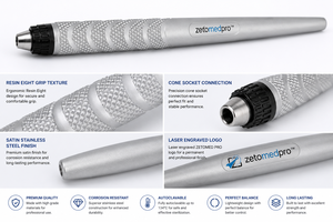 Cone Socket Mirror Handle #24 Dental Mirror Handle Stainless Steel Zetomed Pro - Product Image 4