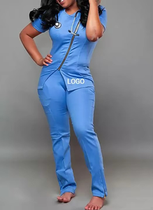 Unisex Soft Woven Rayon <b>Scrubs</b> Hospital-Grade Breathable for <b>Scrubs</b> Set Elasticity Custom Logo <b>Plus</b> <b>Size</b> Workwear Doctors - Product Image 3