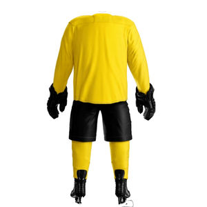 Tenues de hockey sur glace 100 % polyester personnalisables, ajustables en taille, vêtements de sport confortables, impression du nom de l'équipe OEM, ensembles vierges à motifs - Product Image 5