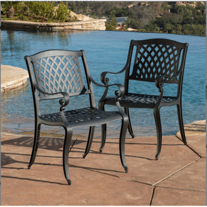 Set di 2 Sedie Cayman Arch Mesh I per Uso in Giardino - Product Image 1