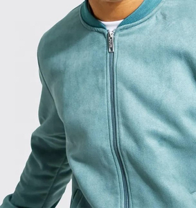 Lightweight Polyester Zip-Up Stand Windproof Waterproof <b>Baseball</b> <b>Bomber</b> <b>Jacket</b> for Men Women Custom Wool Pockets High Street - Product Image 3