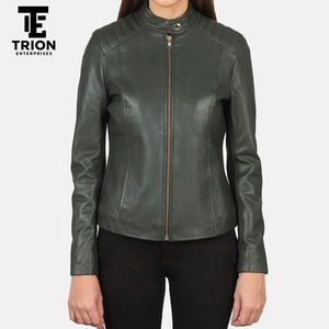 Vestes en cuir pour femmes de qualité supérieure, fabrication directe en usine, vente en gros de vêtements d'extérieur, vestes en cuir pour femmes en vente avec OEM ODM - Product Image 1