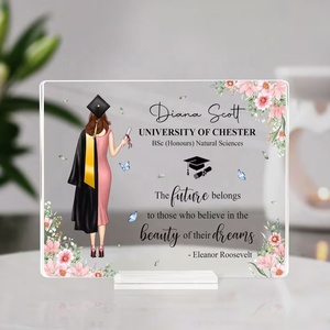 Plaque de graduation personnalisée Congrats Grad Plaque acrylique New Graduate Gift UV Printed 'Class of 2024 'Graduation Sign - Product Image 3