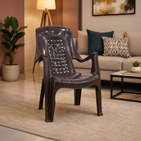 Chaise pliante empilable manuelle en plastique durable ARAM VIRGIN MODERN pour salon, salle à manger, extérieur, chambre, école, hôpital, appartement