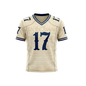 Maillot de football américain OEM à manches courtes, séchage rapide, respirant, léger, design personnalisable, faible MOQ 50 pièces - Product Image 1