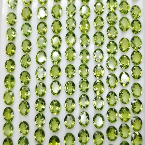 พลอยเพอริดอทดิบทรงรีเจียระไนแบบเหลี่ยม แท้ สีเขียว สำหรับแหวน ต่างหู จี้ และเครื่องประดับ - Product Image 4
