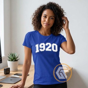 GREEK TREASURES T-shirts décontractés pour femmes Zeta Phi Beta Sorority, de haute qualité, 100% coton, col rond, manches courtes, respirants - Product Image 4