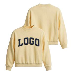 Sudadera de Cuello Redondo para Mujer, con Logotipo Bordado, Tejida en Acrílico, Estilo Preppy, Otoño, Manga Larga, Corte Regular - Product Image 1
