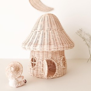 บ้านของเล่นเด็กทำมือจากหวายธรรมชาติรูปทรงเห็ด ของเล่นเด็กทรงบ้าน - Product Image 2