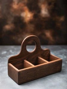 Soporte para Utensilios de Cocina de Madera Resistente de Alta Calidad, Estilo Vintage, Organizador de Cubiertos, Accesorio para Mesa - Product Image 4