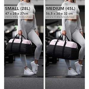 Bolsa deportiva impermeable y ligera para gimnasio, bolsa de lona para entrenamiento diario, viajes, con cremallera resistente y correa para el hombro. - Product Image 6